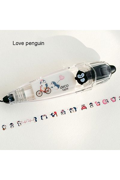 Choice Love penguin 1pc cute DIY patterned decorative Design Correction Tape - Perfect for Decorating Diari