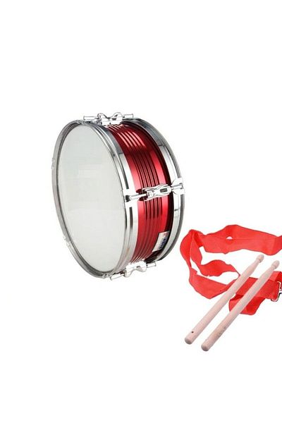 Audiosat Drum, 34cm, red, carolers, harness, 2 sticks