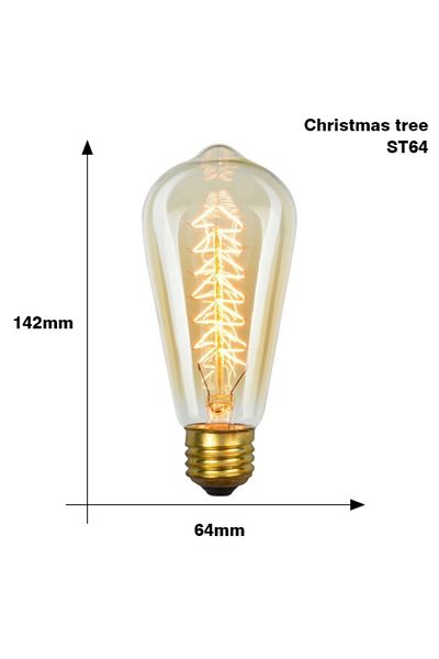 Choice E27 40W ST64 christmas 220V Retro Edison Bulb E27 220V 40W ST64 G80 G95 G125 Ampoule Vintage Edison