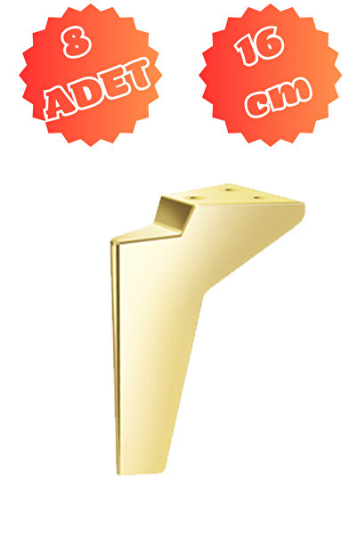 MİSLİNE Platin 16 Cm Pirinç K (8 ADET) Mobilya Ayağı ,kanepe Ayağı, Koltuk Ay...