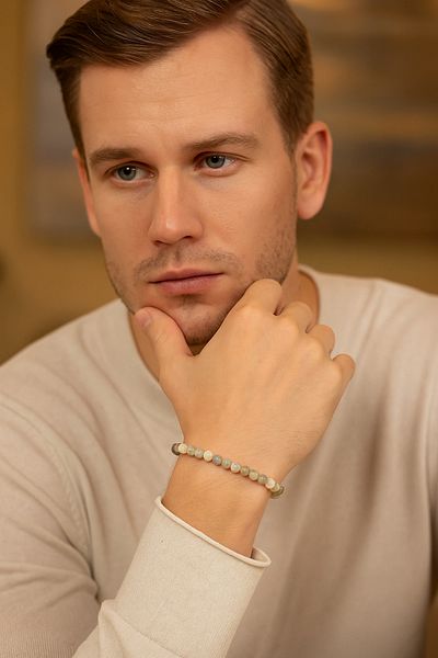 Safnaturel Igsl Certified Labradorite 6 mm Natural Stone Bracelet