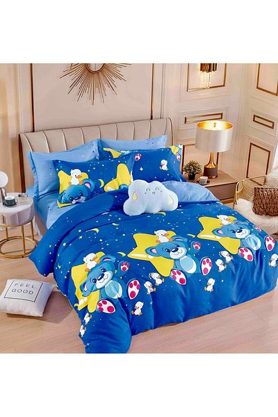 CHIRASO CHIRASO Linen, FINET 6 Pieces, Classic Sheet 234x240cm, Cheerful and Colorful Print