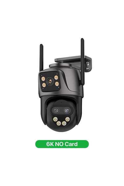 Choice EU Plug 6K NO Card 6K 9MP HD IP Camera Outdoor Three-Lens External WiFi Camera 4K/2K Dual Screen Sec