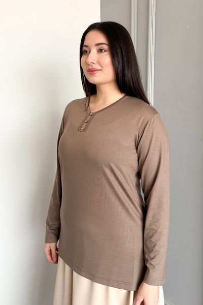 ModaPlaza Γυναικεία μπλούζα με 3 κουμπιά