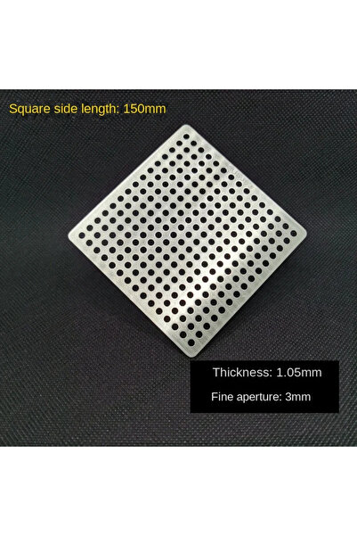 Choice غطاء شبكي لصرف الأرضيات من الفولاذ المقاوم للصدأ مقاس 15 × 15 سم، فتحة...