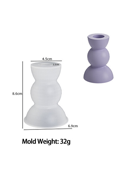 choice2 02 حامل شموع خرساني نصف دائري DIY قالب سيليكون حامل شموع هندسي صنع جص...