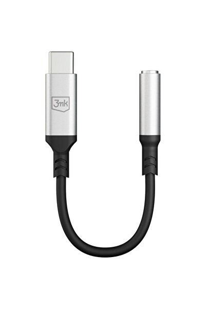 3MK Προσαρμογέας USB-C, 3MK, 3,5 mm, Μαύρο/Ασημί