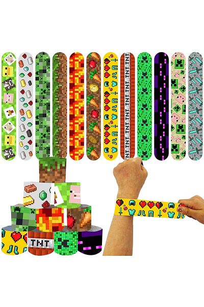 Disney Bracelet-20pcs 10/30pc Cartoon Miner Craftings Snap Bracelets Pinata Toy Loot/party Bag Fillers Hot