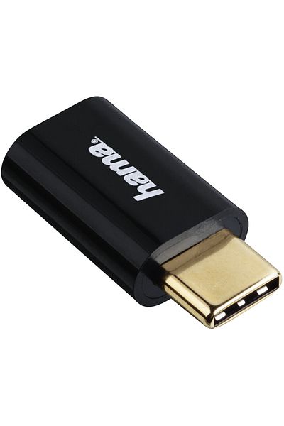 Hama Adapter Hama 178399, MicroUSB - USB Type-C (Black)