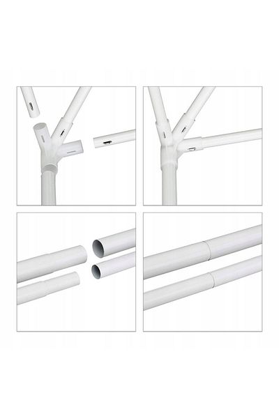 SERSIMO Garden pavilion tent, 300x300 cm, waterproof with UV resistance, white