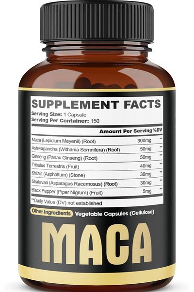 agobi 7in1 Premium Maca Root Capsules with Ashwagandha