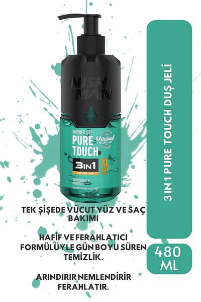 NISHMAN 3in1 Pure Touch Shower Gel (480 ml)