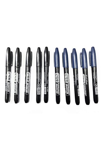 Choice 5 Black 5 Blue 6 PCS Permanent Marker Pen Manga Drawing Markers Black Blue Red Waterproof Ink Sketch