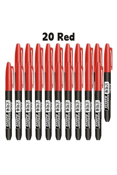 Choice Red-20PCS 6 PCS Permanent Marker Pen Manga Drawing Markers Black Blue Red Waterproof Ink Sketch Pens
