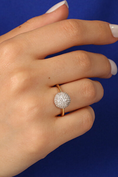 Çgk Çiğdem Gürel Kuyumculuk Yuvarlak Taşlı Altın Yüzük