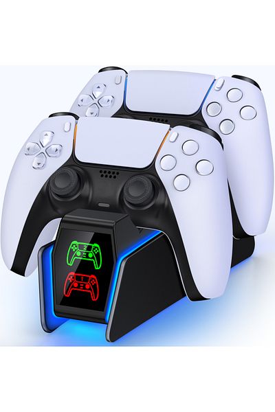 Choice FC301 Charger Controller Charging Station For PlayStation 5 Dual Fast Charger LED Indicator Charging