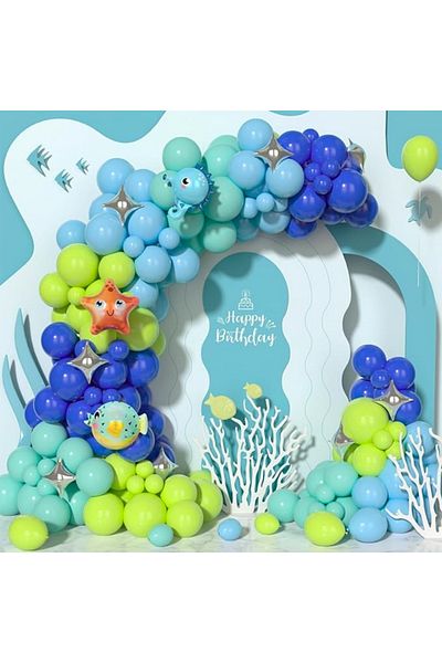 Choice Other As Picture 143Pcs A set of ocean themed balloon wreath and arch set, wedding party, birthday p