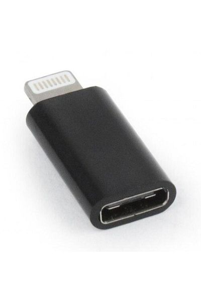 Gembird Adaptor Gembird lightning (T) la USB Type-C (M), A-USB-CF8PM-01, Negru