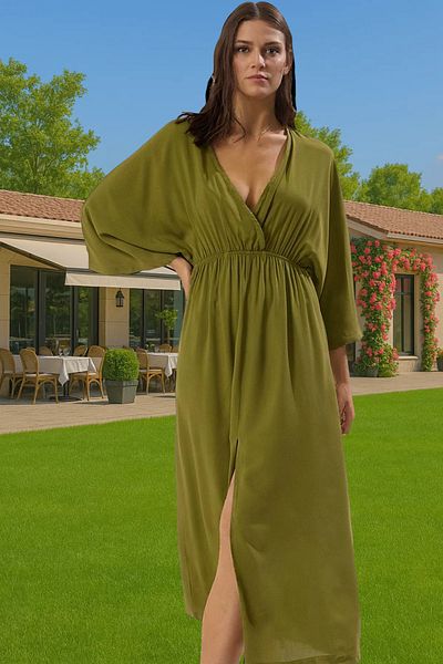 PayBuy Maxi Zebra Patterned One Sleeve Viscose Beach Dress Summer Comfortable and Stylish Premium Quality Quality Craftsmanship