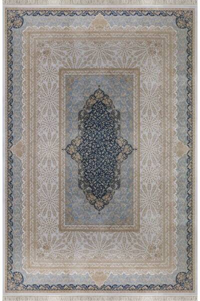 akbel halı & yatak exclusive home design Vendome Palace 5412 Mavi Krem - Visk...