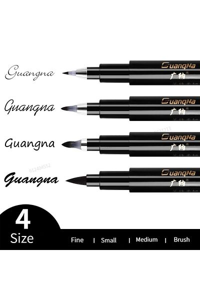 Choice 4 pcs Brush Pen 4Pcs/Set Calligraphy Pen Hand Lettering Art Pens Brush Ink Lettering Pens Markers fo