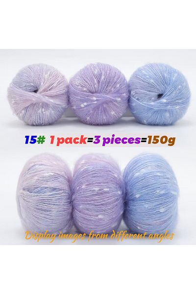 Choice 15 Warm Dreams 150g colorful snow dots, colorful gradient long section dyed mohair, hand woven sweat