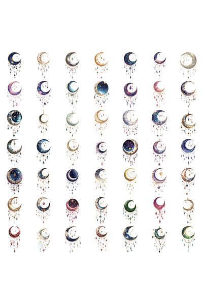 Choice 50PCS ALL 50Pcs Fantasy Galaxy Transparent Decoration Stickers Laptop Water Bottle Suitcase Helmet S