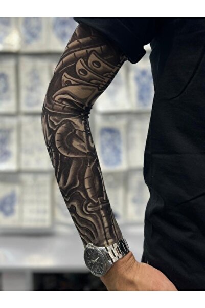 Arescollection 3d baskılı giyilebilir likralı yıkanabilir kol ve bacak dövmes...