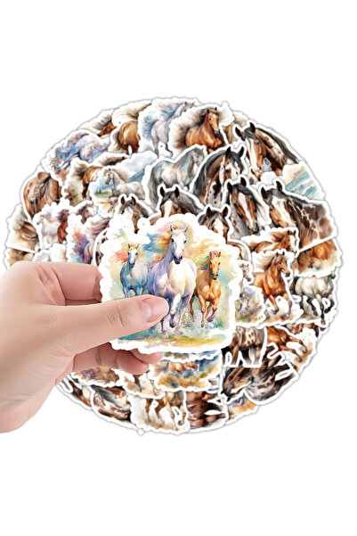 Choice1 ٥٠ قطعة (١٠/٣٠/٥٠ قطعة) ملصقات حيوانات كرتونية بألوان مائية، على شكل ...