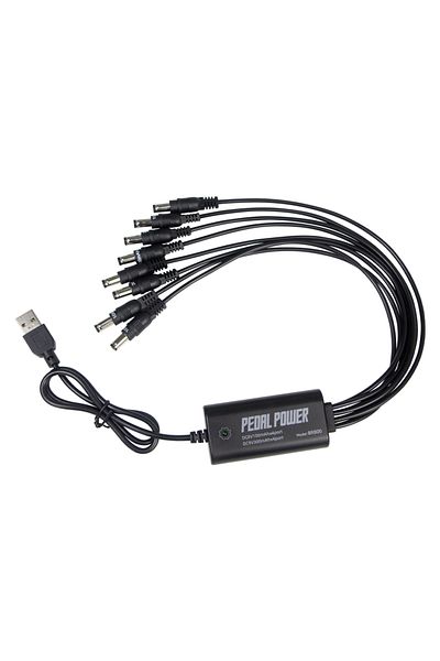 Choice black Guitar Pedal Power Supply Portable Pedal Power Supply with 8 Isolated DC Outputs for 9V Effec