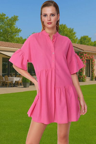 PayBuy Women's Cotton Mini Beach Dress Loose Fit Summer Outfit High Quality Premium Quality Stylish Appearance
