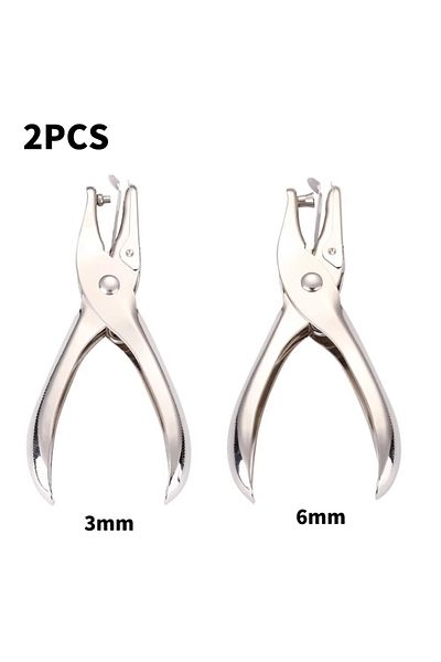 Choice 6mm and 3mm 3/6mm Hole Puncher Portable Single Hole Punch Paper Material Scrapbooking Handheld Metal