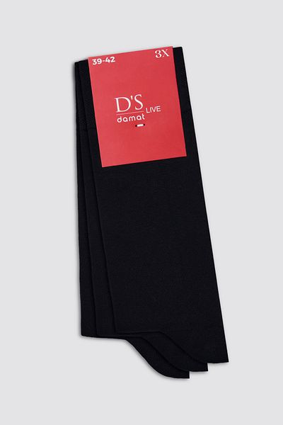 D'S Damat Комплект от 3 черни чорапи Ds Groom