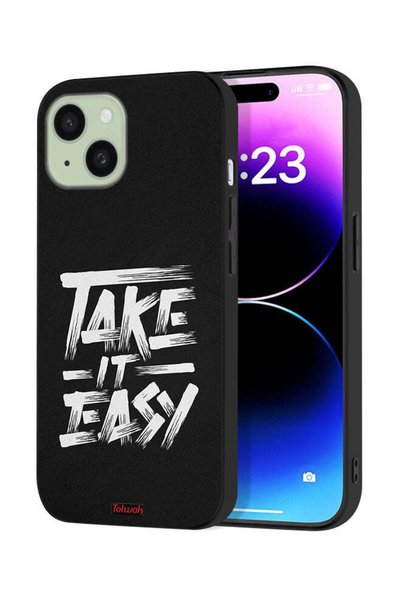 Tolwak Apple iPhone 15 Protective Case Cover Take It Easy