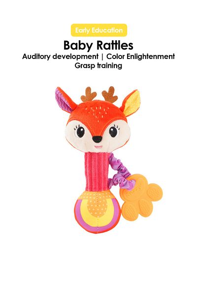 Choice Red Deer 1pcs Baby Dental Gum Hand Grip Plush Doll Can Bite Practice Grasping Parent Baby Interactiv