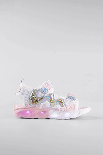 Vicco Legendy Lighted Girls Preschool White Sandals
