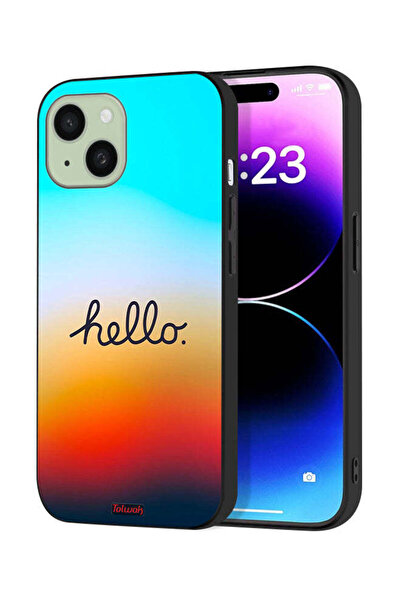 Tolwak Apple iPhone 15 Protective Case Cover Hello