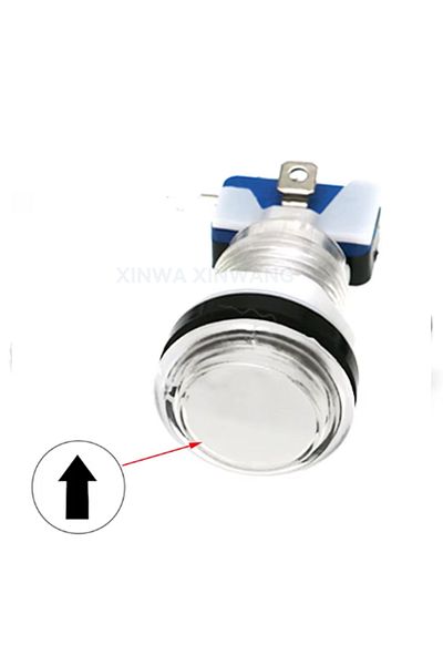 Choice arrow white 5V 12V Light Push Button 33mm Led Illuminated Clear Plastic For Coin Arcade Joystick Gam