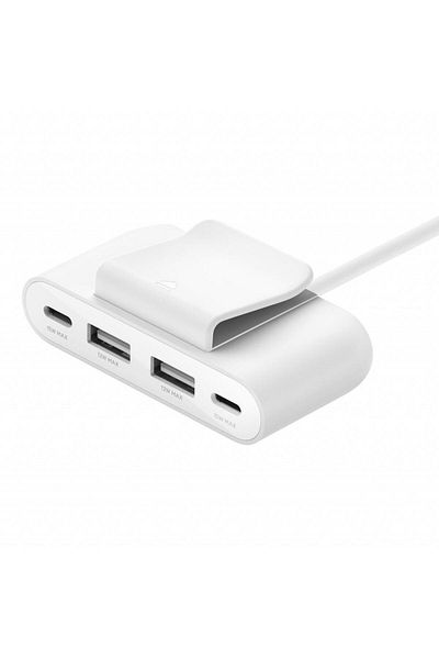Belkin Adaptor alimentare Belkin BoostCharge BUZ001bt2MWHB7, 2 Porturi USB-A 12 W, 2 Porturi USB-C 15 W