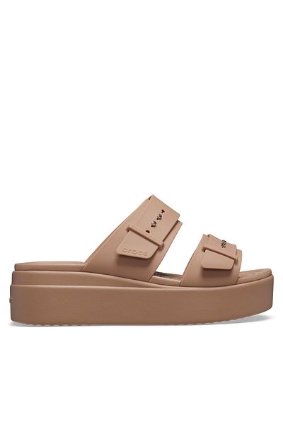 Crocs Șlapi de damă bej CROCS-207431 BROOKLYN JOS WEDGE SANDAL W LATTE