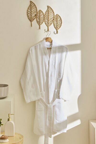 Kaşmir Home Zoe Muslin Bathrobe Offwhite S-M