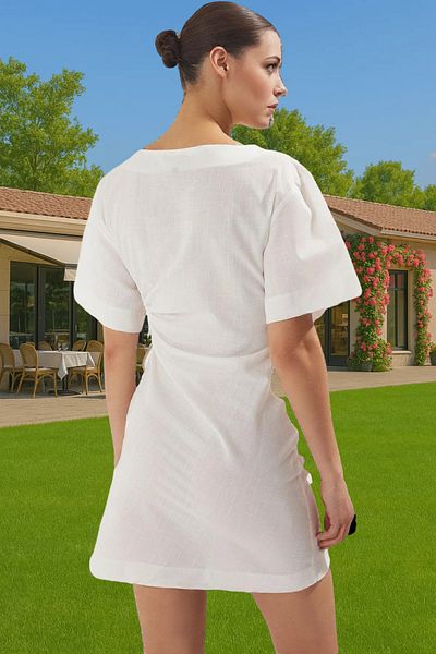 PayBuy Summer Women's Mini Cotton Beach Dress Cut Out Detail Special Design Long Lasting Comfortable Cut