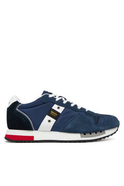 BLAUER Men's Sneakers white BLAUER-S5QUEENS01/MES NVY/ROY NAVY/ROYAL