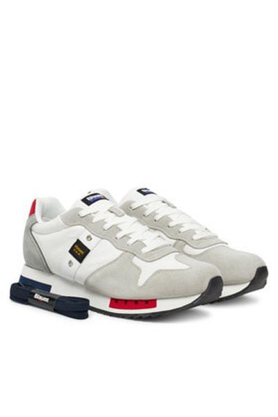 BLAUER Men's Sneakers white BLAUER-S5QUEENS01/MES WRN WHITE/RED/NAVY