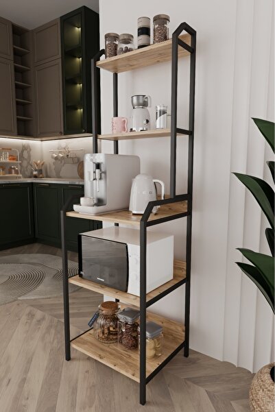 Remaks SELİMİYE Mutfak Standı Raflı Kahve Köşesi Mutfak Rafı Mutfak Bangosu MEŞE