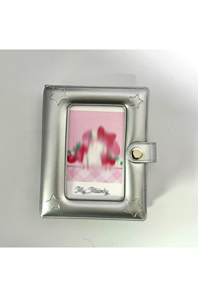 Choice كتاب حامل بطاقات الصور باللون الرمادي، مجلد بطاقات صور صغير مقاس 3 بوص...