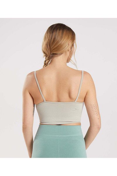 VibeGaia Women's Seamless Sports Bra Pause Bralette Pebble Grey