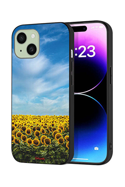 Tolwak غطاء حماية لجهاز آيفون 15 من آبل، عباد الشمس تحت السماء