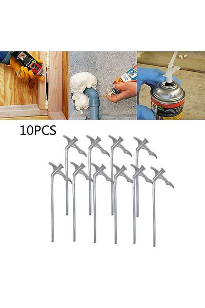 Choice 10pcs Spray Foam Nozzle Gap Filling Insulating Foam Tube Replacement DIY Polyurethane Foam Spray ...