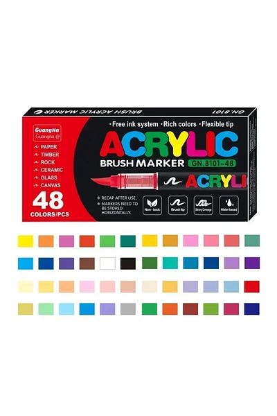 Choice 48 Color Markers 12/24/36/48/72/120 PCS GuangNa Acrylic Color Soft Head Markers Painted Graffiti Chr